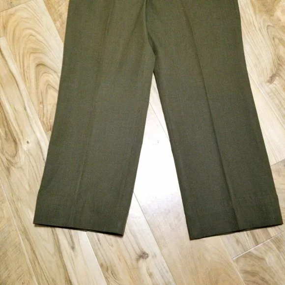 USMC US Marine Pants Military Wool Blend Dress Trousers 35R Green 35x28 Gorpcore